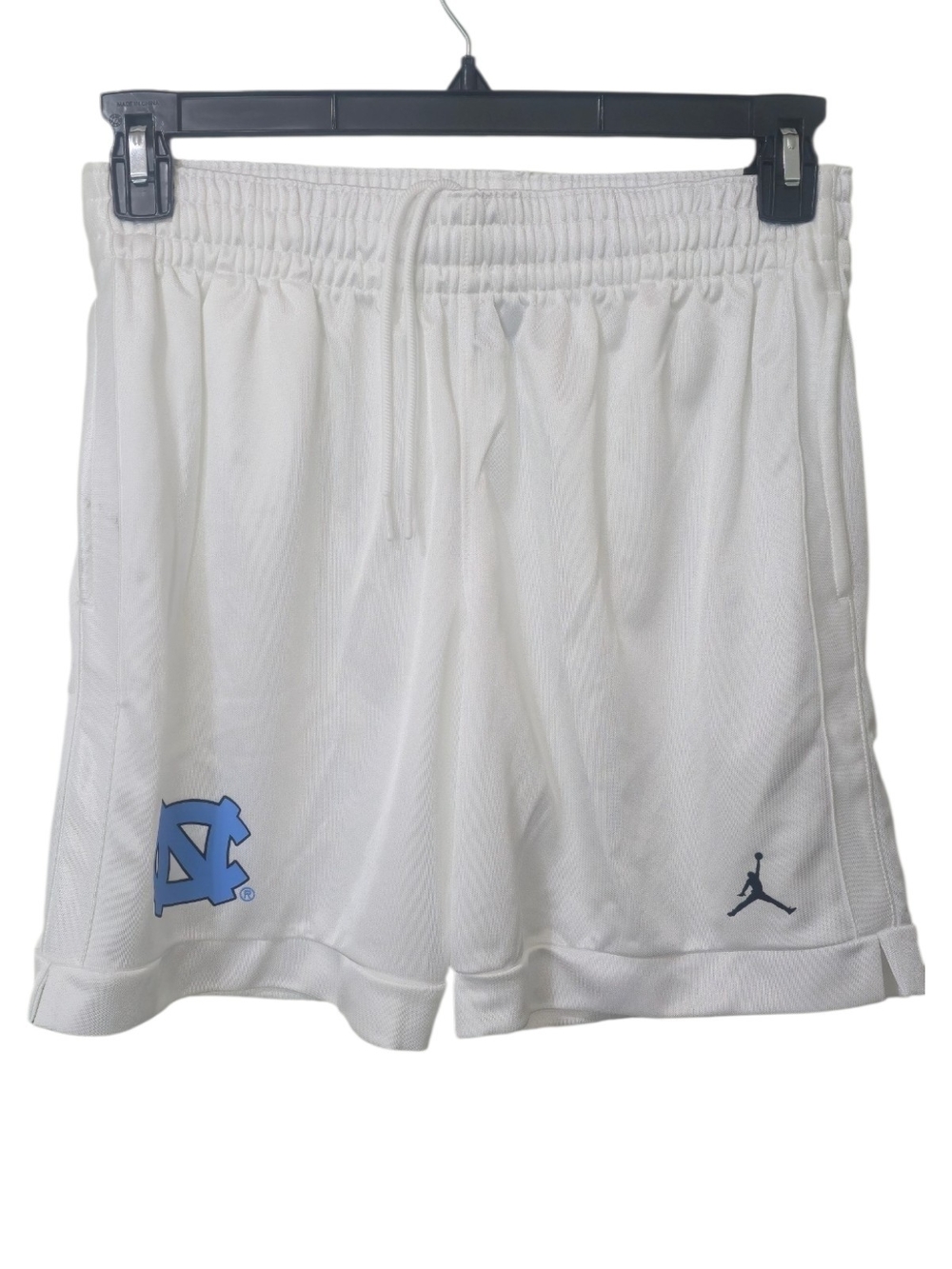 NWT Nike Jordan North Carolina Tar Heels Dri-FIT Basketball Shorts W Med White